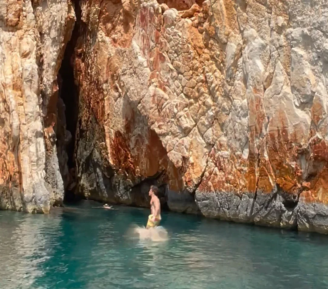 Cliff jumping near Hvar